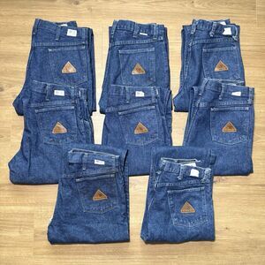 Lot Of 8 Bulwark FR Work Jeans All 32x32 Flame Resistant Denim Workwear